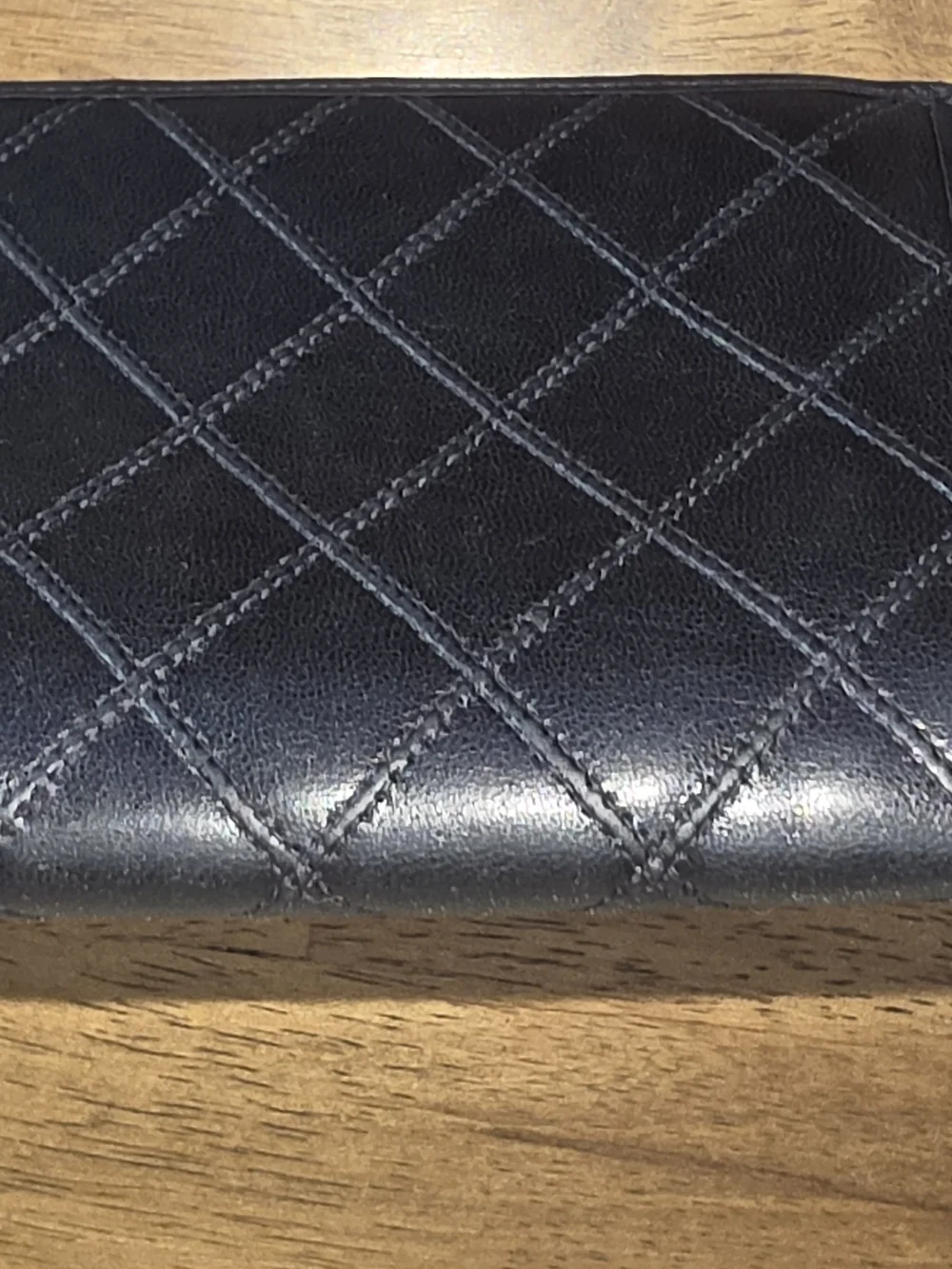 Chanel Quilted Lambskin Leather Wallet with Gold CC Snap